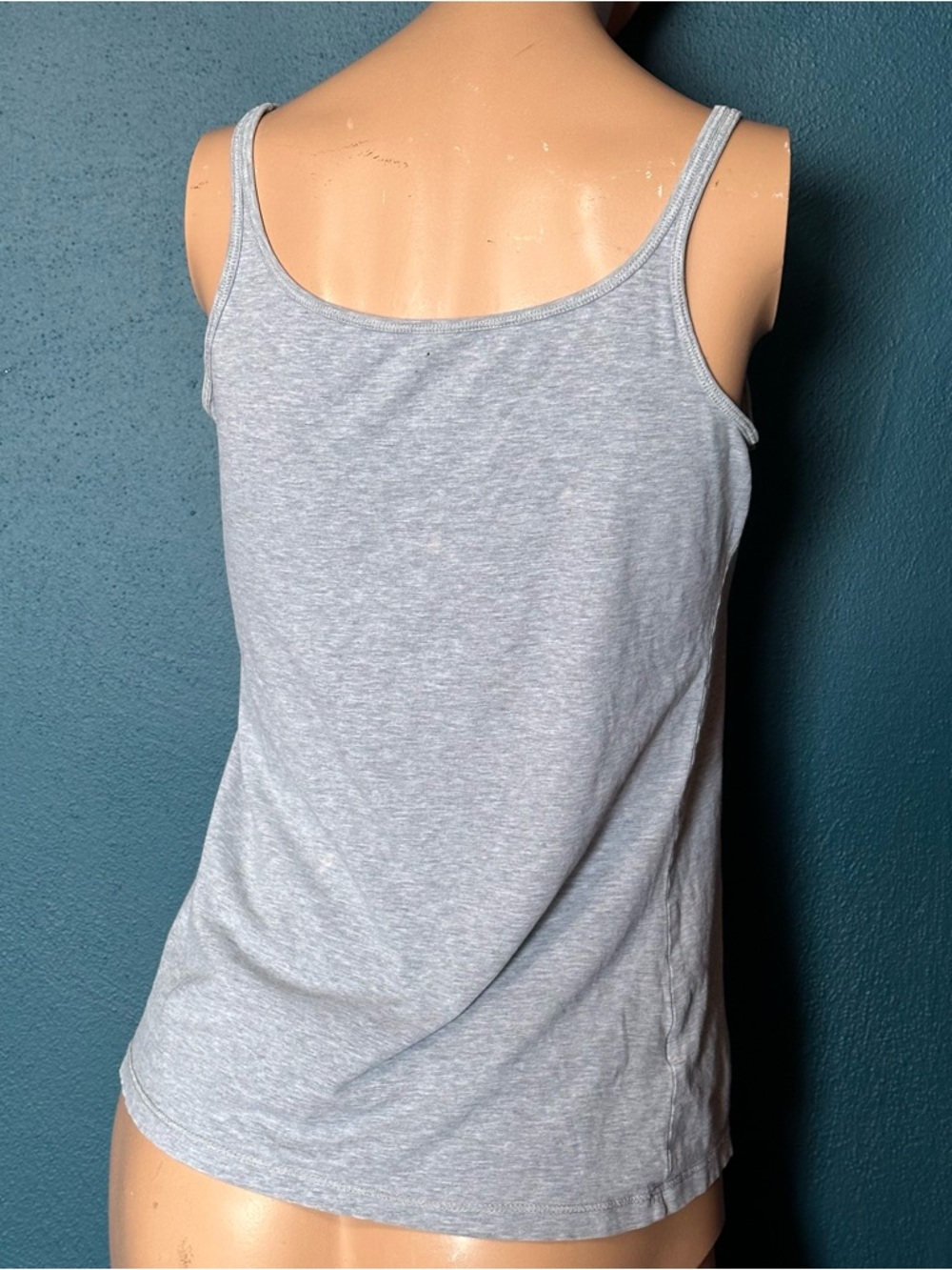 Eddie Bauer Light Heather Gray Scoop Neck Cotton Tank - Picture 2 of 6